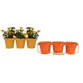 Superherostuff 8333E-SAFF-TA S-2 Enameled Galvanized Steel Steel Window Box Planter, Saffron - 2 Piece PA1788496